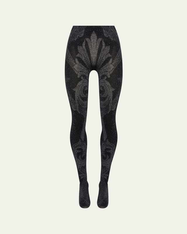 Etro Metallic Jacquard Tights